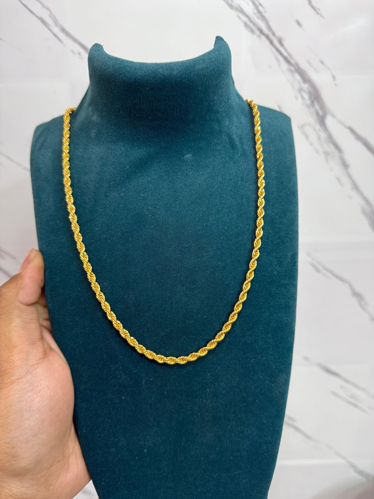 Classic Men's Golden Rope Chain