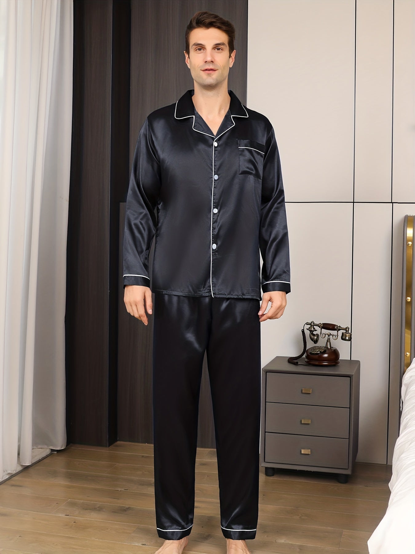 Ultimate Comfort Mens Ice Silk sleepwear & Loungewear Set